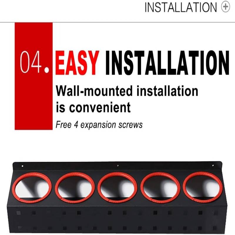 Spray Bottle Storage Rack Abrasive Material Hanging Iron Rail Shelf Bracket Spray Can Organizer for Car Workplace Garage