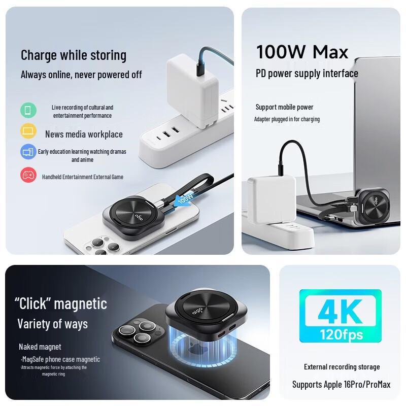 aigo P5S 4TB USB 3.2 Portable SSD with Magnetic Mount