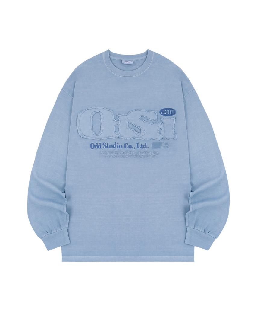 ODDSTUDIO Odsd Pigment Damaged Long Sleeve - Ash Sky
