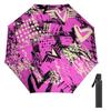1 шт. Автоматический зонт, изготовленный из прочного водонепроницаемого материала и имеющий прочные спицы для путешествий на открытом воздухе, стиль граффити