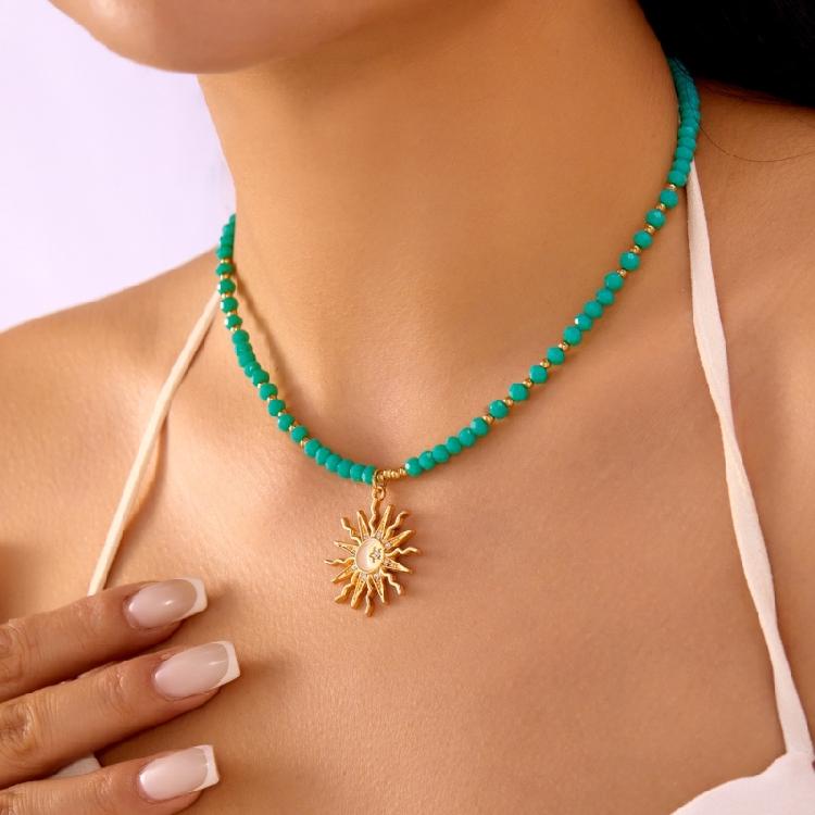 Модное многослойное богемное ожерелье для женщин, стильное, с подвеской-каплей из хрустальных бусин, ювелирное изделие с регулируемой застежкой