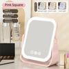 Eversible LED Makeup Mirror 3 Color Makeup Beauty Mirror 5x Magnifying Mirror with Led  Travel