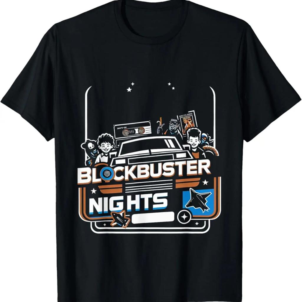 Blockbuster Nights 90s Movie Classics Nostalgic Fun T-Shirt