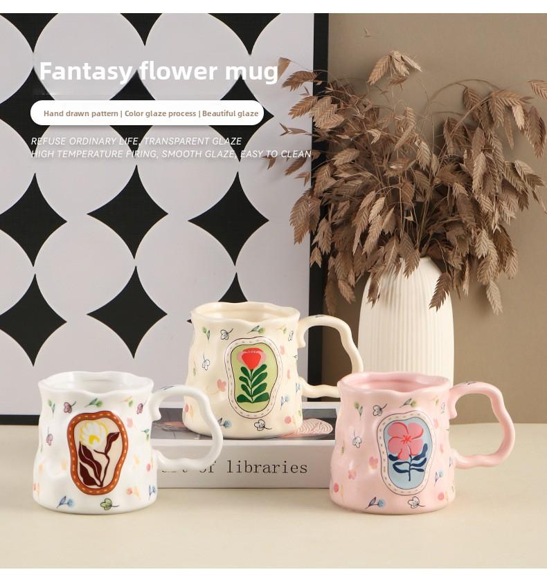 Креативная керамическая кофейная кружка высокой ценности для женщин, роскошная домашняя чашка для кафе, изысканная чашка для молока, чашка для завтрака, легкая роскошь