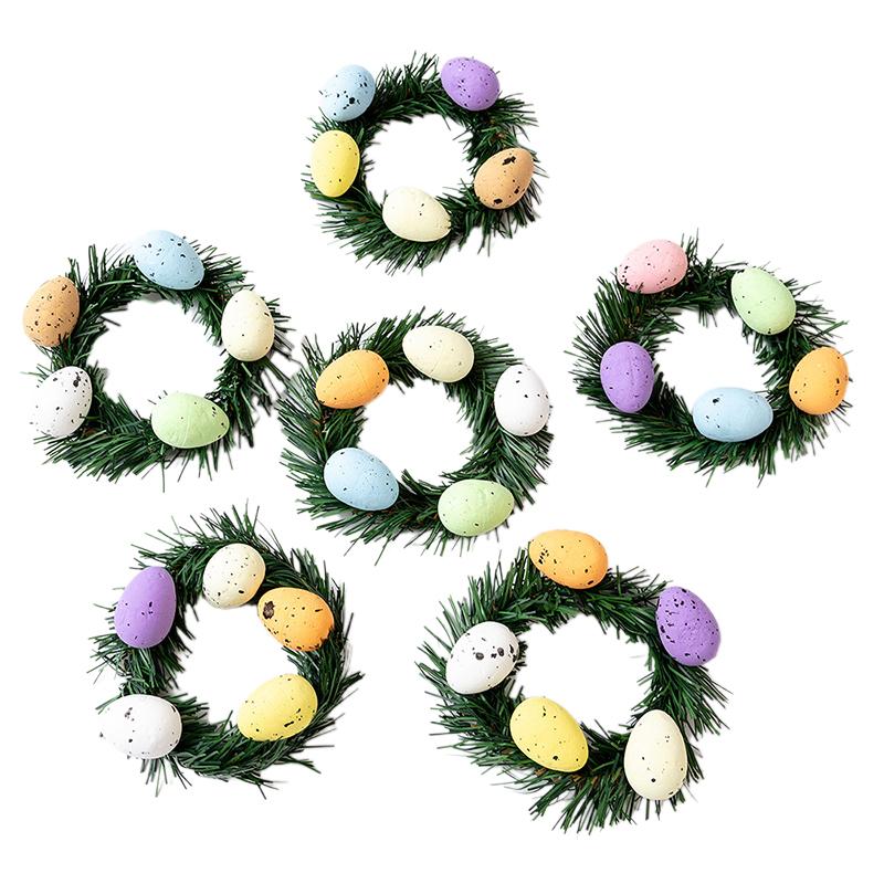 Пасхальный подсвечник, креативный пенопластовый орнамент, искусственные яйца, венок, гирлянда, подсвечник для домашней вечеринки, уникальное украшение
