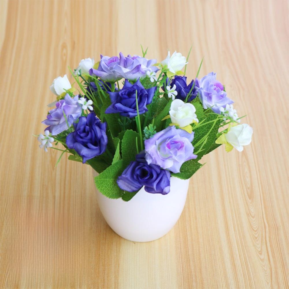 Rose Artificial Potted Plant Plastic False Plants Ornament Potted Plant  Wedding Arrangement