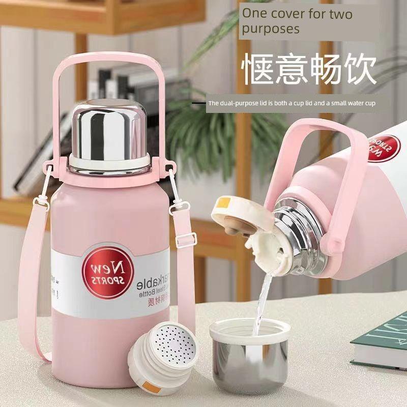 Large Capacity Vacuum Cup 316 Stainless Steel Outdoor Household Satchel Water Kettle Student Neutral Convenient Sports Drinking Cup
