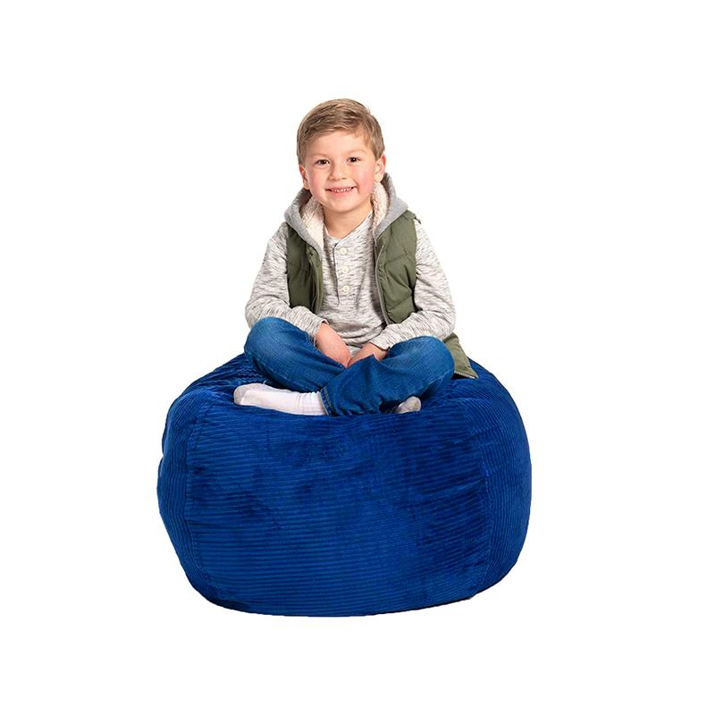 Printed Children's Plush Toy Storage Beanbag Set Comfortable Lazy Sofa Beanbag Storage Stuffed Chair Children's Toy Zipper