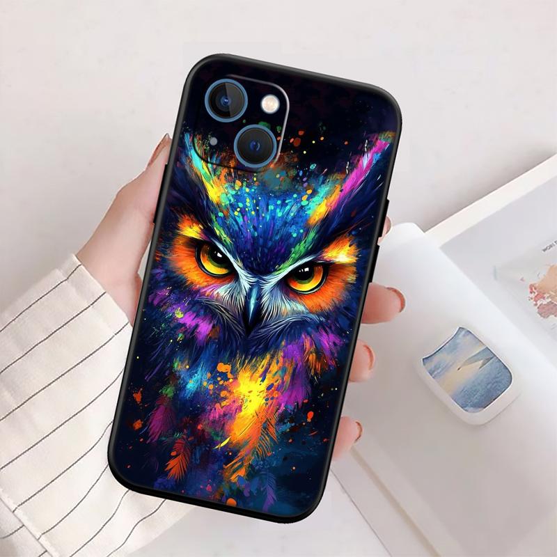 RP13 Cartoon Art Owl Phone Case for Samsung Galaxy S20 S21 S22 Ultra FE + Plus A21S A22 A24 A25 A26 A30 A30S A31
