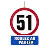 [R2827] - Wooden Traffic Sign 'Messages' (51 : Roll In Pastis) - 30x23cm