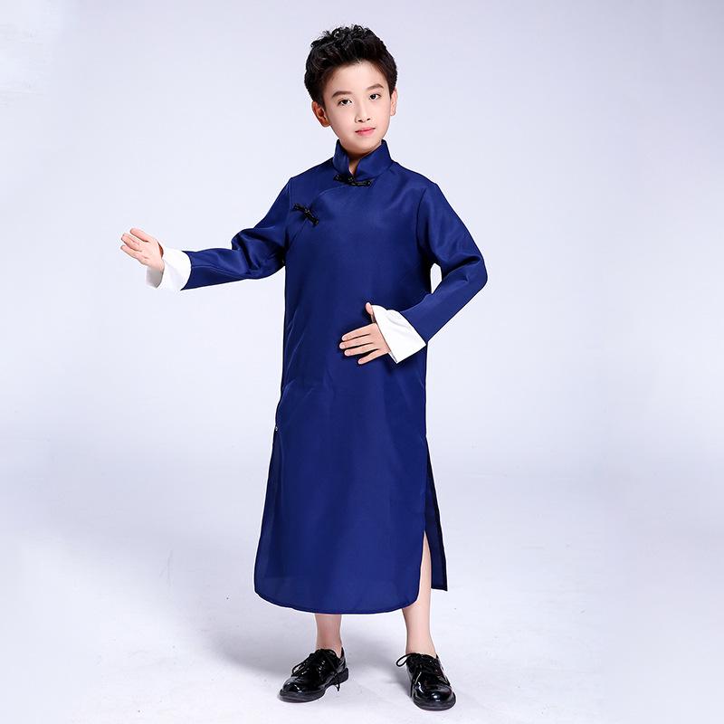 Детский и взрослый костюм ханьфу для кросстока - длинный халат в китайском стиле для фестиваля и сценического выступления