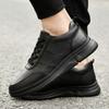 Spring Summer Black White Genuine Leather Men's Shoes Fashion Casual Sneakers Wild Mens Flat Shoes Non-slip Board Shoes
