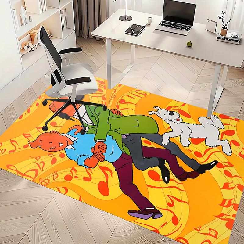 The Adventures of Tintin2 Printed Absorbent Washable Carpet, Non-Slip Bathroom Mats, Kitchen Rugs, Yoga Mat,Living Room Entrance, Camping Picnic Rugs