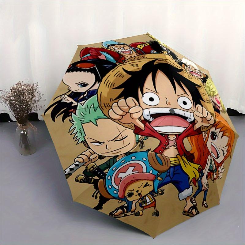 One Piece Crew Automatic Folding Umbrella, Self-Opening/ Closing, Durable Windproof Travel Umbrella for Outdoor Adventures a0826035