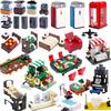 City Building Blocks Accessories Set Mahjong Machine Game Console Furniture Sofa Bed Piano Refrigerator Toy Mini Bricks Florist