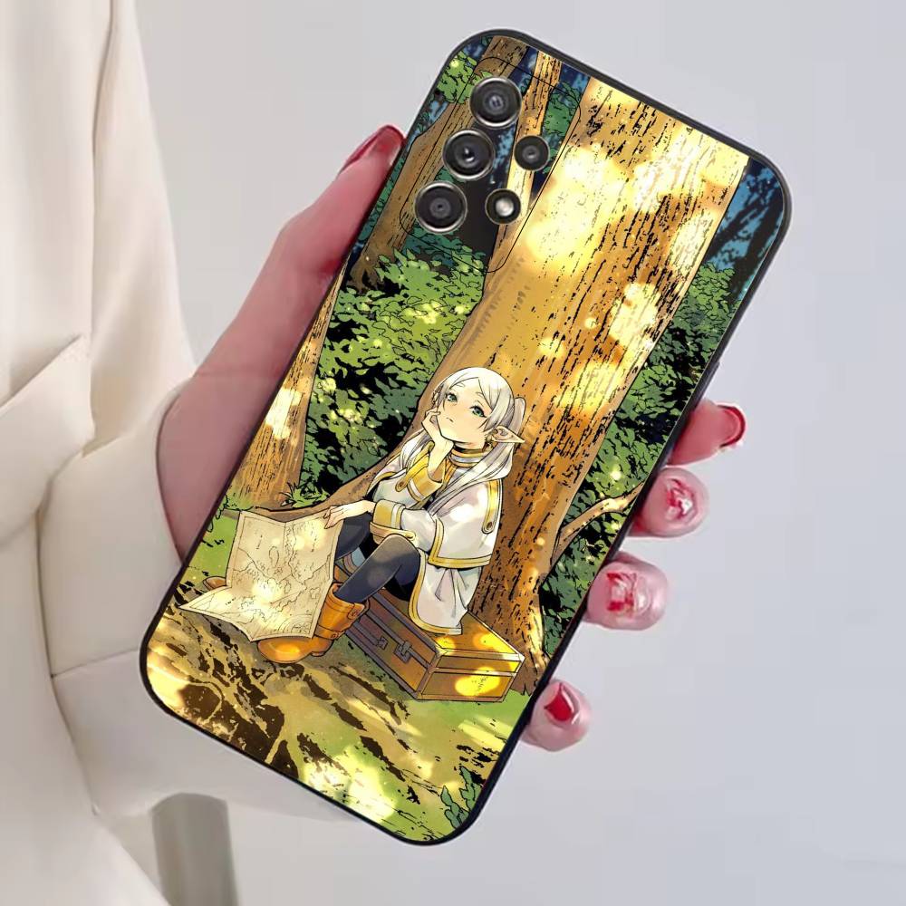 Аниме F-Frieren Милый Чехол для Телефона Черный Силикон Мягкий Для Samsung S25,S24,S21,S22,S23,S30,Ultra,S20,Plus,Fe,Lite