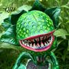 Outdoor Halloween Decoration Ornament, Realistic Horror Design Resin Figure, Scary Piranha Decor Fish Decoration, Sharp Teeth Prop