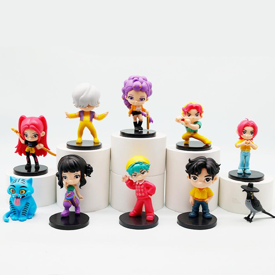 Sale Kpop Demon Hunters Anime Figure Toys Cute PVC Movable Joints Action Figure Model Dolls Kids Birthday Decoration Gifts