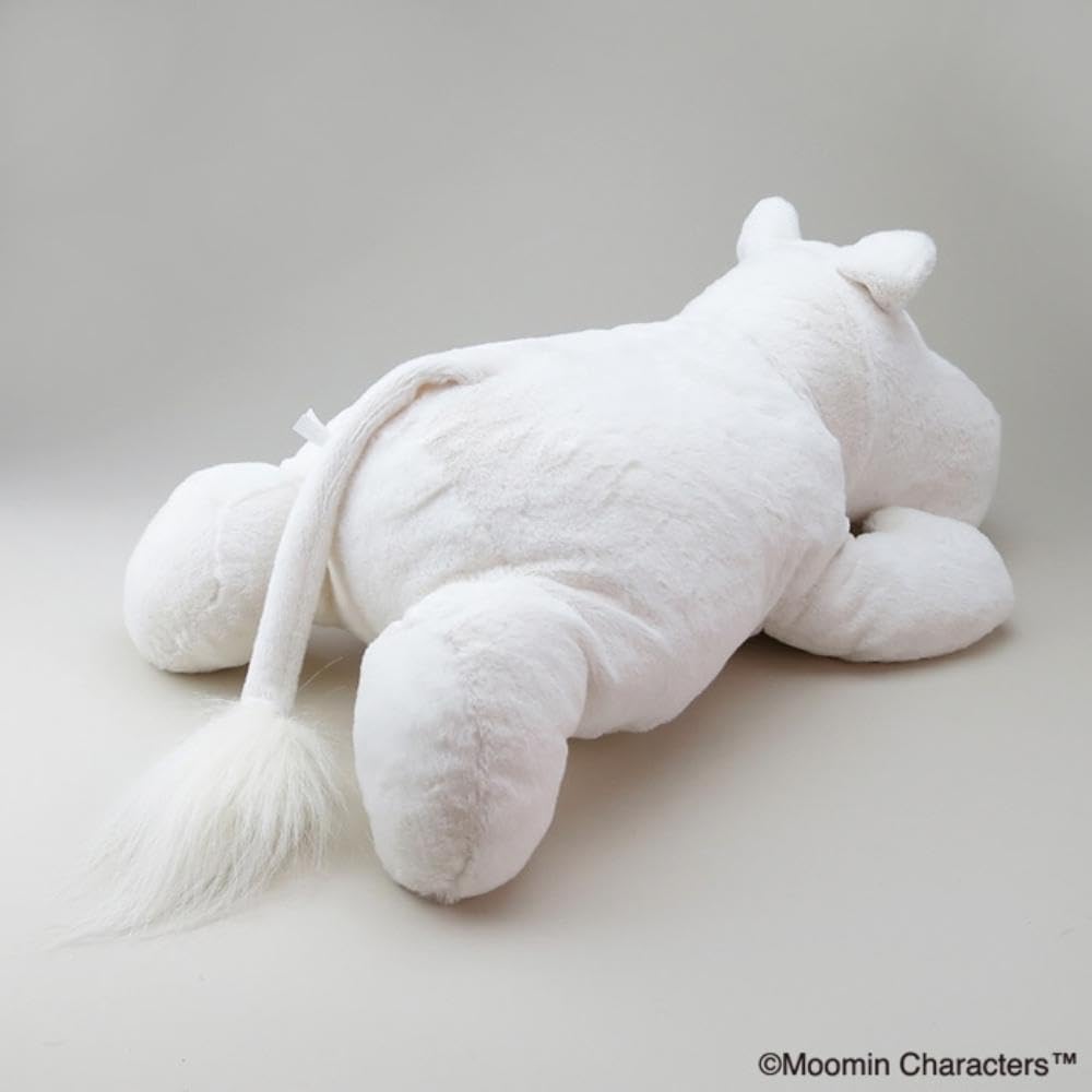 Moomin Relaxation Plush Body Pillow, Approximately 52cm Long, Off-White