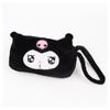 Sanrio Characters Cute Emo Kung Square Pouch Plush Pencil Case, Kuromi, 1 Piece