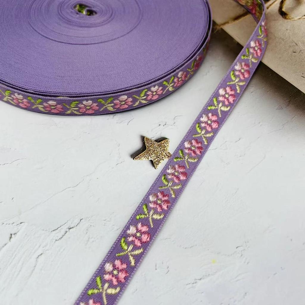 1,2 см этнический стиль маленький цветок жаккардовая тесьма фестиваль декоративная лента ювелирные изделия одежда багаж аксессуары