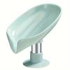 1PC Elegant Leaf Soap Holder Drains Powerful Adsorption Enhances Bathroom Decor and Keeps Soap Dry