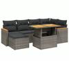 VidaXL Salon de Jardin avec Coussins 7 pcs, Canapés de Terrasse, Ensemble de Meubles de Patio, Mobilier d'Extérieur, Gris 3273181