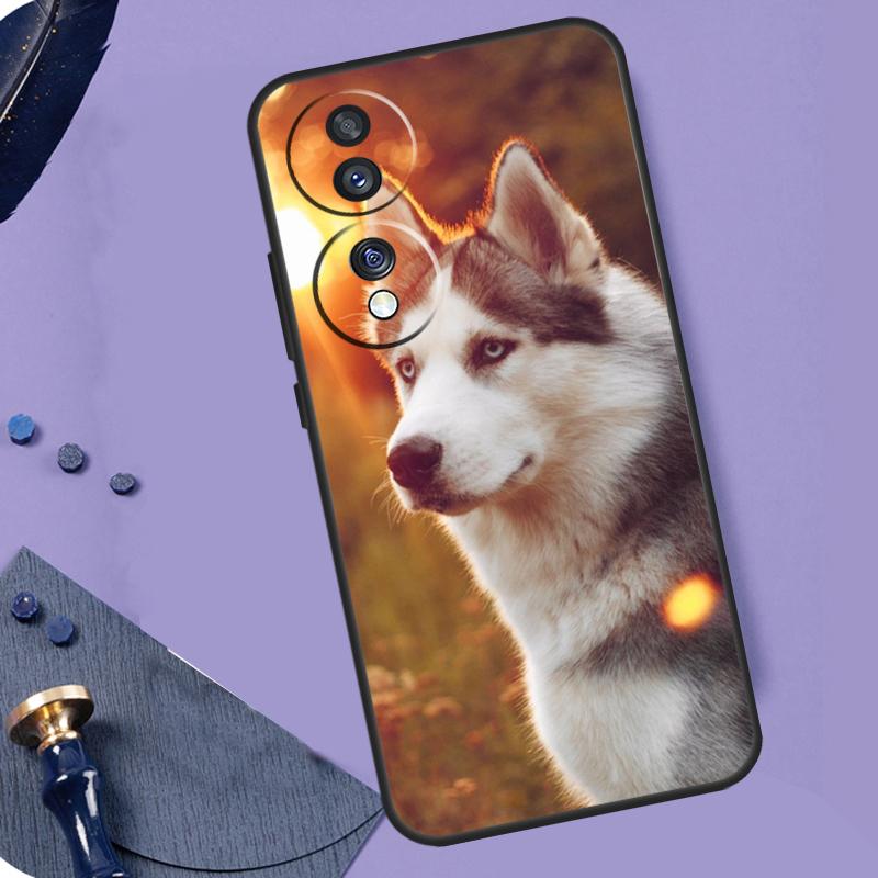Животное Хаски щенок Для Honor X8a X9a X6a X7a X6 X7 X8 X9 X8b X9b Honor Magic 6 Pro 50 70 90 Magic 5 Lite Чехол