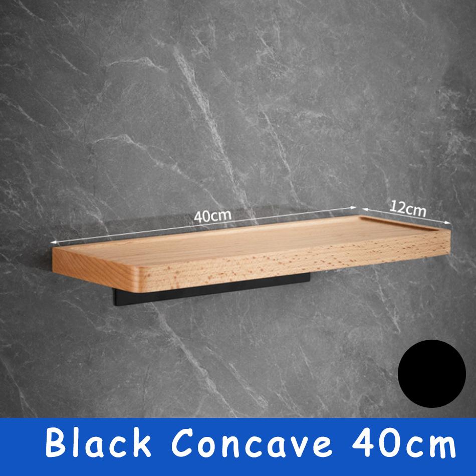 Деревянная полка для ванной комнаты, золотая настенная прямоугольная кухонная алюминиевая полка для ванной комнаты, держатель для душа, шампуня, мыла, черная, белая