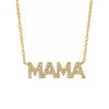 Ожерелье из стерлингового серебра 925 пробы с бриллиантовой буквой Mama, подарок на День матери, темпераментное женское ожерелье на ключицу