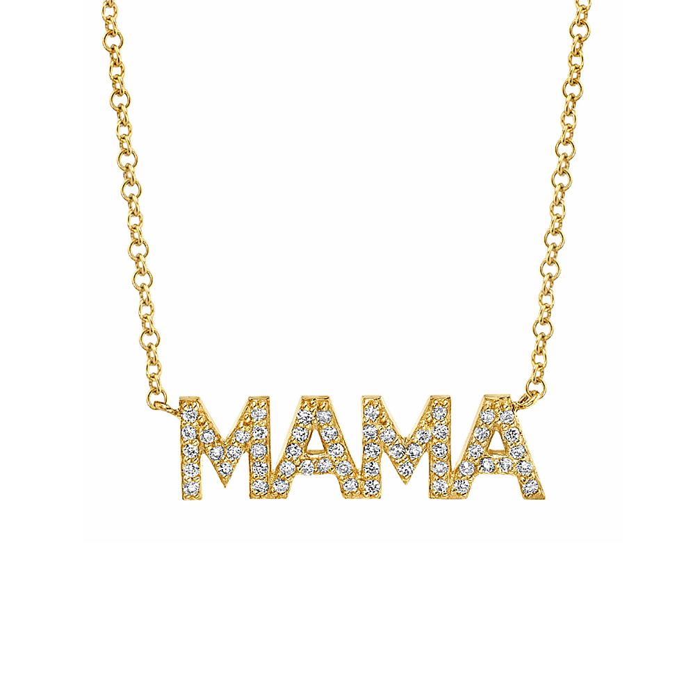Ожерелье из стерлингового серебра 925 пробы с бриллиантовой буквой Mama, подарок на День матери, темпераментное женское ожерелье на ключицу