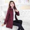 2025 Autumn/Winter Women's Mid-Length Plus Size Slimming Cotton-Padded Coat for Middle-Aged and Elderly