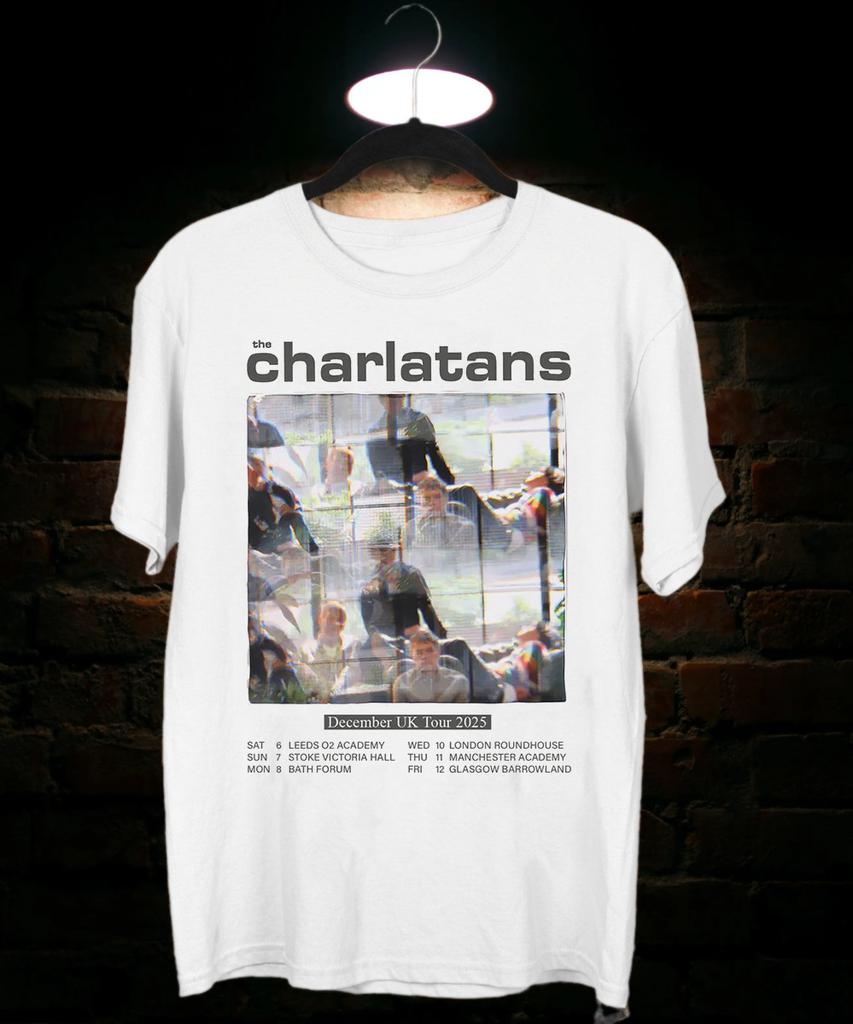 The Charlatans December 2025 Uk Tour T Shirt Full Size S5xl