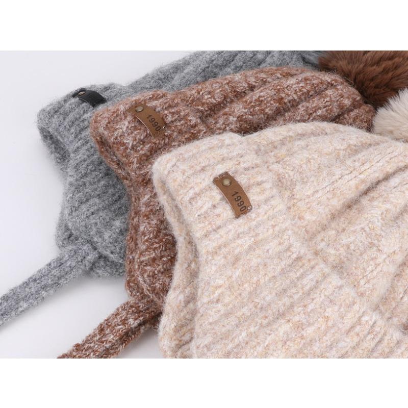 DIMANAF Женская шапка Толстая вязаная шапка Модная женская теплая Зимняя Осенняя Новая