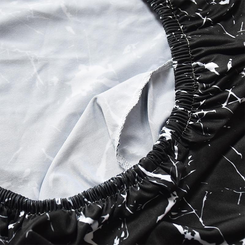 Cover For A Chair With A Black Marble Pattern