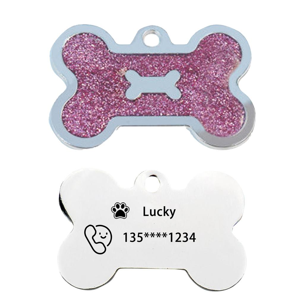 Pet Tag Keychain Pendant Cross-border Stainless Steel Holiday Gift Small Gift Engraved Metal Keychain