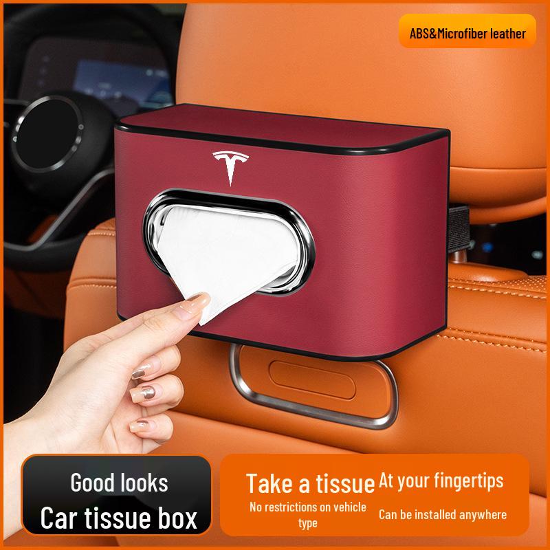 Tesla Model Tissue Box for Armrest or Seat Back