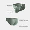 Men Briefs Low-rise U-Convex High Elasticity Fit Tight Cut Panties Solid Color Breathable Teenager