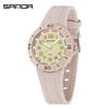 Sanda 6386 sport waterproof men's watch for both men and women, new quartz minimalist watch for students, silicone strap