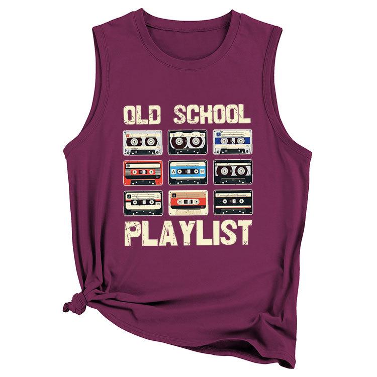 Женская майка без рукавов Old School Playlist - Летняя мода