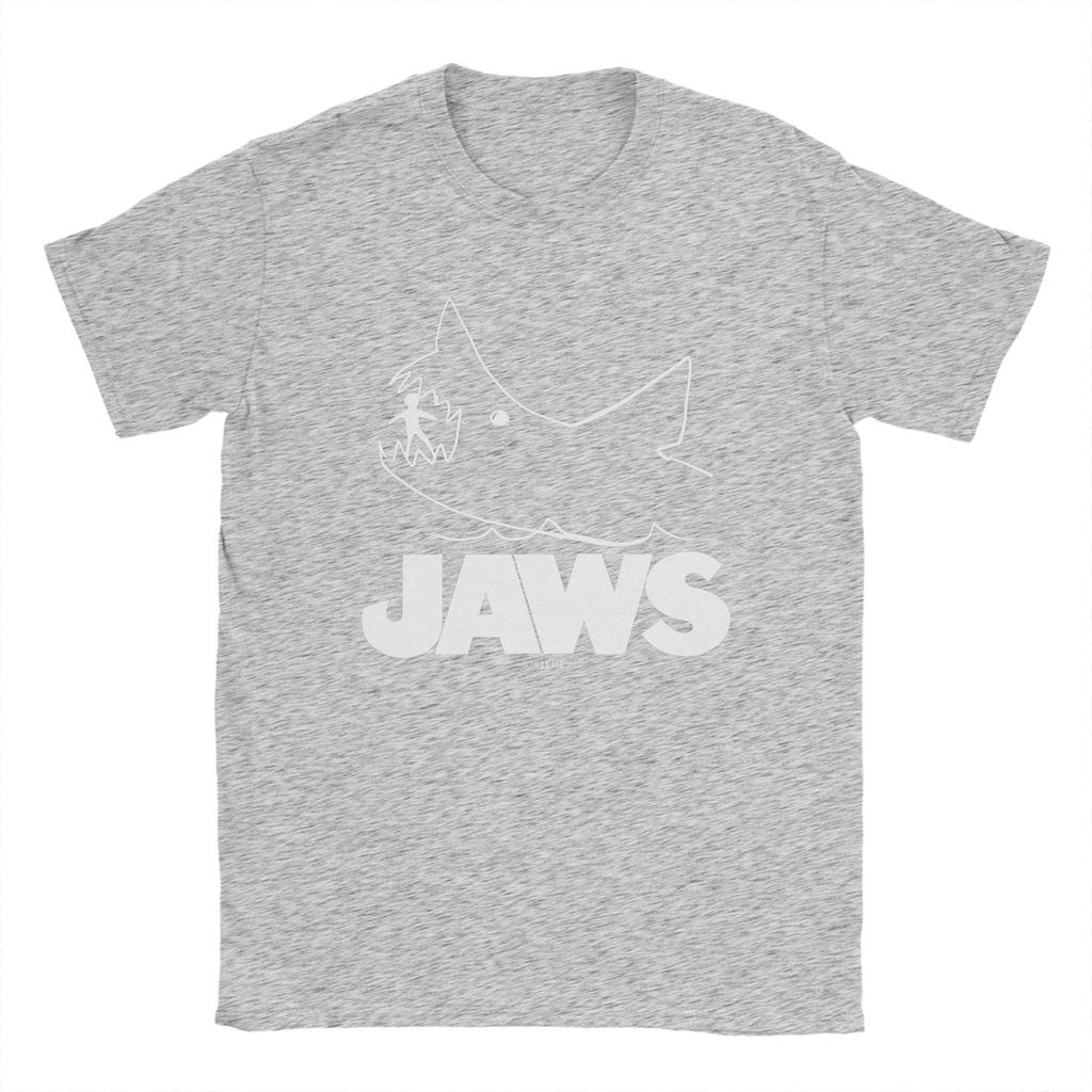 Jaws Movie T Shirt Hip Hop T-Shirts Short-Sleeved Vintage Tops Summer 100% Cotton O Neck Plus Size 5XL Tees
