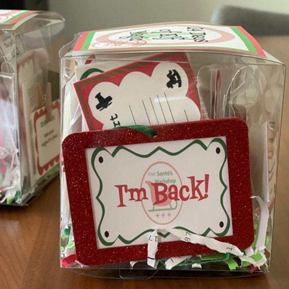 Эльфийские занятия Эльфийский набор 24/30 дней Рождества Эльфийские розыгрыши Пластик Набор для обратного отсчета Рождества Лучший смешной эльфийский набор 24/30 дней Дом