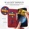 Case for Samsung Galaxy S25 Plus (S25+) - BOOLING - Protection Leather Effect Two-Tone Red - 2 Tempered Glasses
