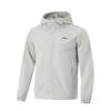 Fitness Series Sports Casual Simple Solid Color Hooded Windbreaker Men Outerwear Water-Droplet-Gray AFDUC35-6