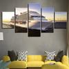Настенное искусство для гостиной, домашний декор, 5 предметов, современные картины на холсте, HD-принты, корабли, лодки, картины с видом на море, постеры, рамки для круизов