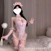 Sex lingerie pure desire pearl qqny open file onesie set sexy lace pajamas uniform