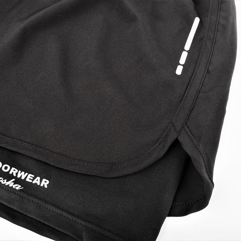 Men's Anti-Embarrassment Quick-Dry Double-Layer Boxer Swim Trunks for Beach, Swimming, and Hot Springs