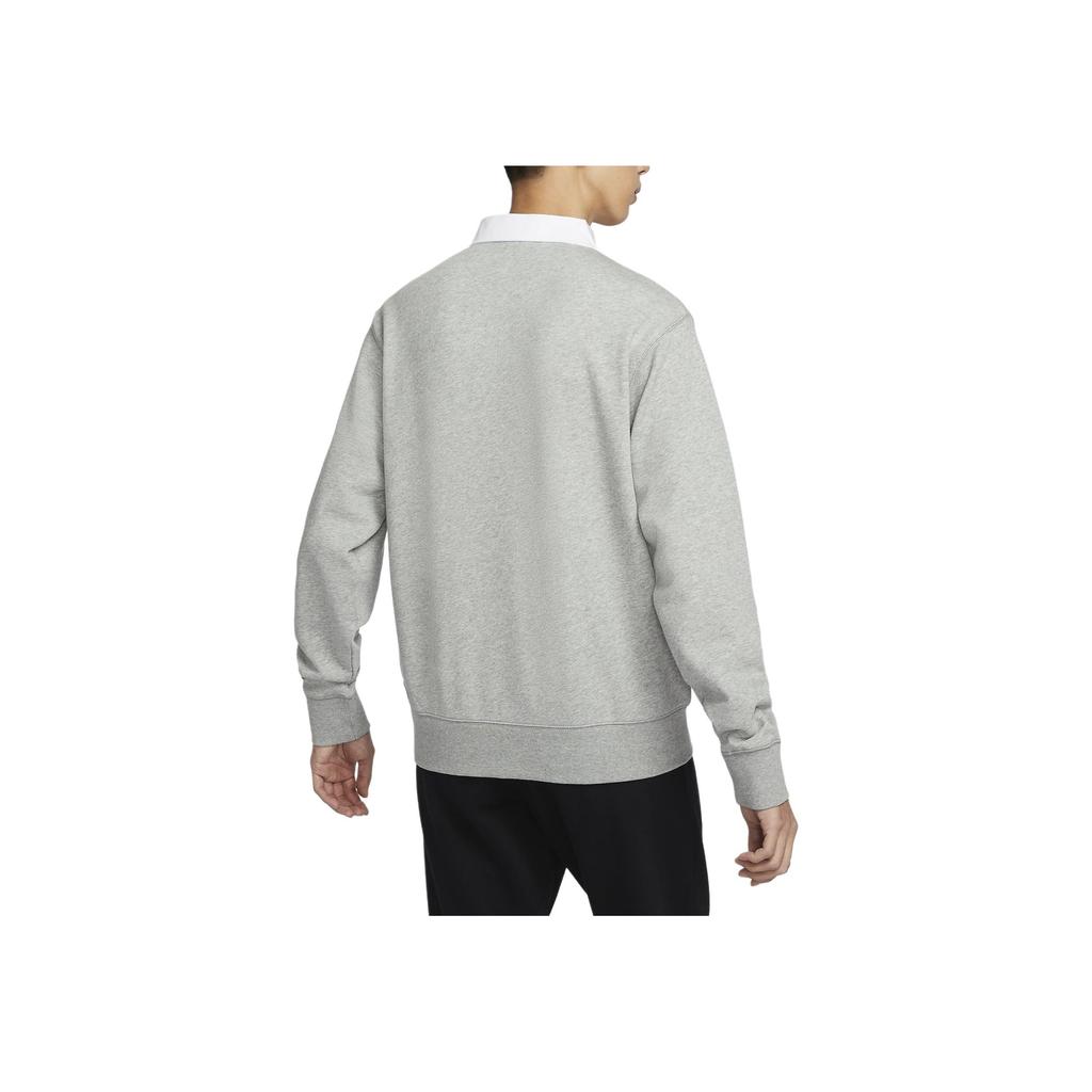 Nike Рубашка поло с длинным рукавом с буквенным принтом Мужские топы Серый FN3113-063