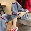 Women's High Waist Wide Leg Embroidery Jeans - Spring/Autumn 2024