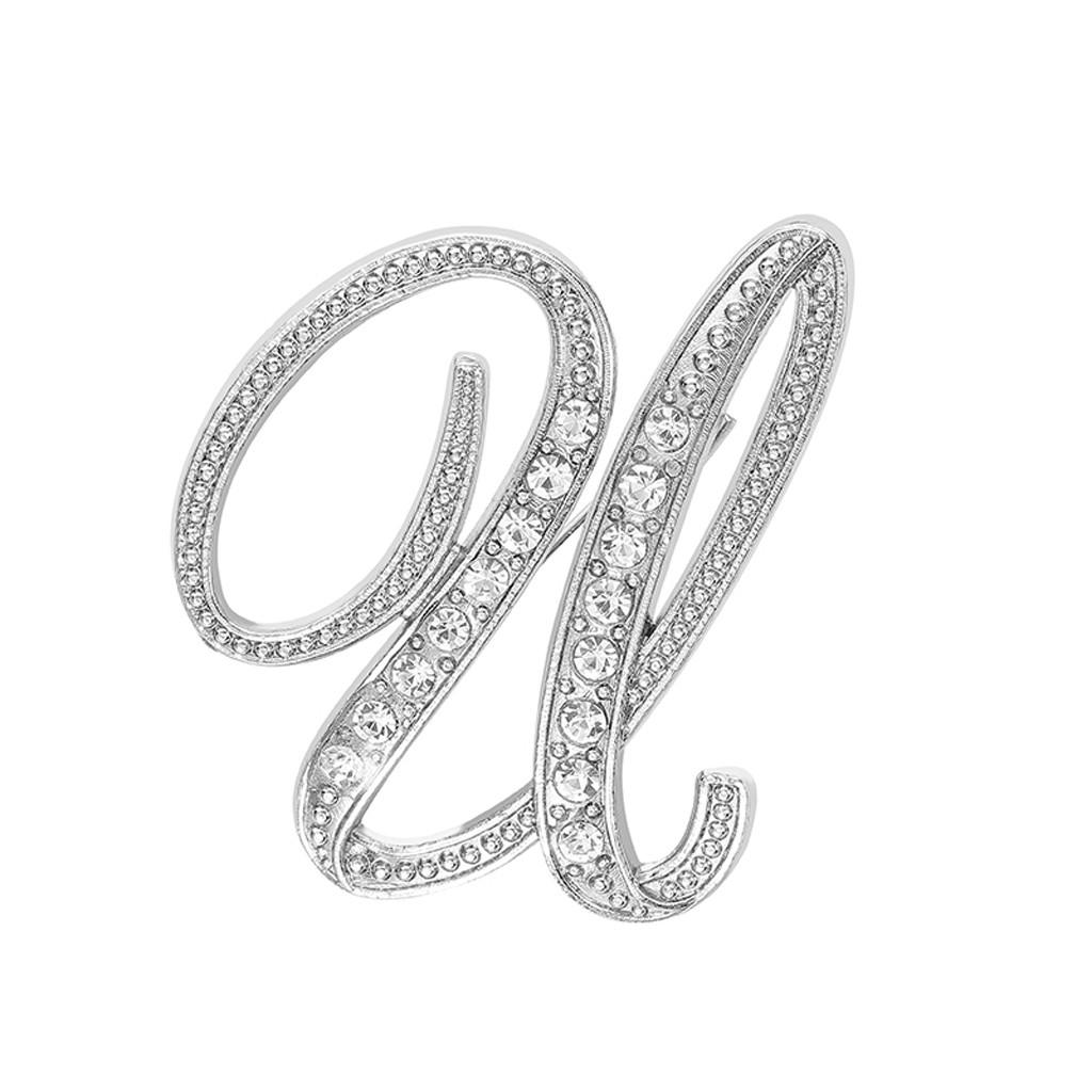 1шт кристалл 26 английских букв брошь булавка пара мемориальные украшения любовь подарки